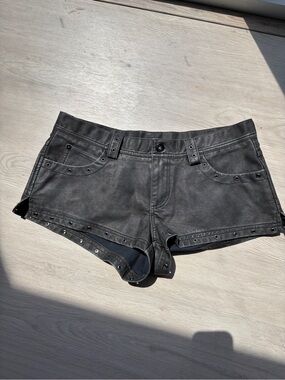 *NEVER WORN* Urban Outfitters Festivak Studded Faux Leather Micro Shorts